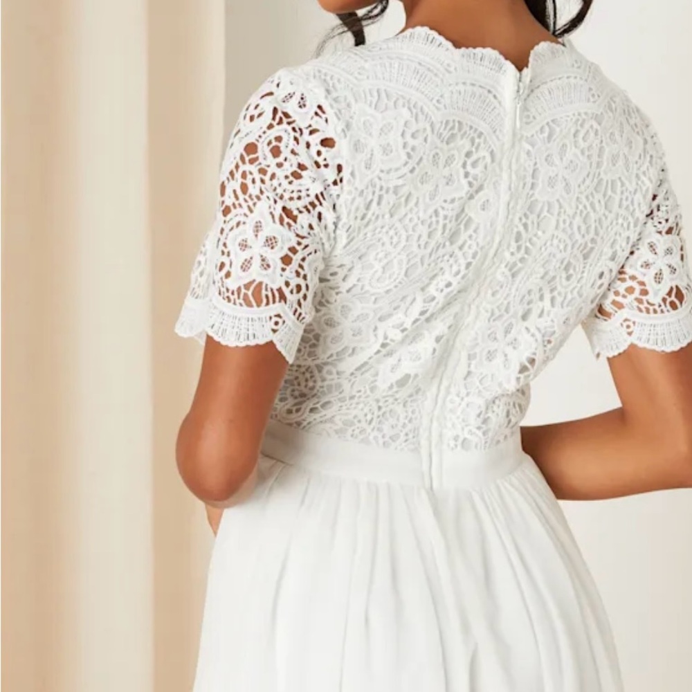 Lulu's White Lace Mini Dress - Picture 2 of 6